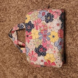 Thirty-One Floral Make-Up Bag embroidered with the word Cosmetics